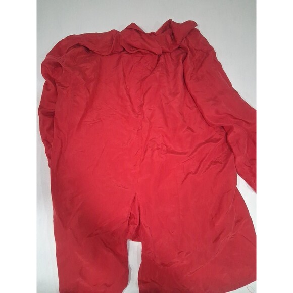 Vtg 90s Womens Plus Size Silk Shirt Lot (2) Red White Size 24 Flowy Oversized - Picture 6 of 8